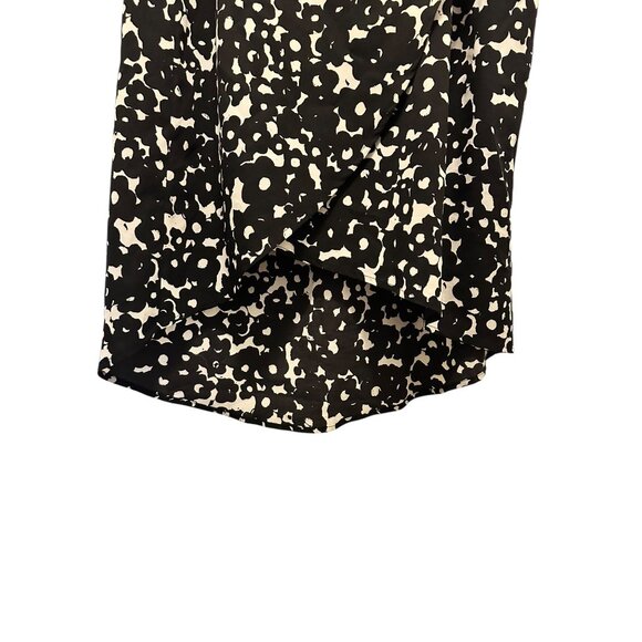 Cabi Black & White Abstract Print Womens Midi Skirt Size M Lightweight Hi-Lo - Picture 6 of 8